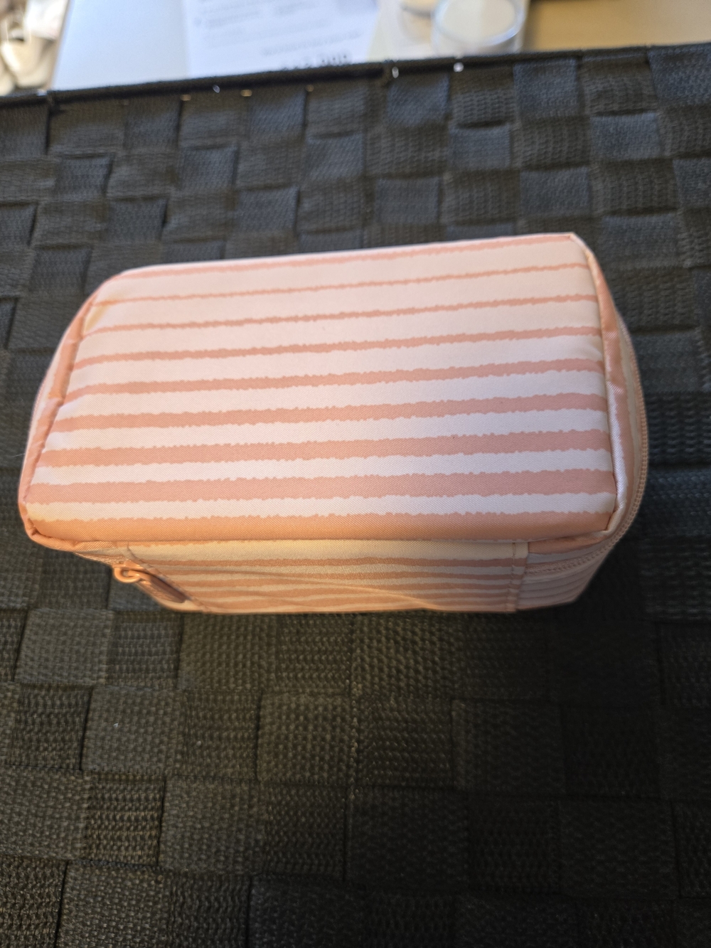 thirty-one Pink Striped Cosmetic Case